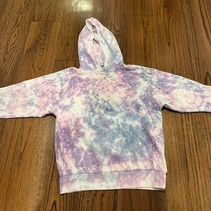 Katie J NYC Purple and Blue Tie Dye Hoodie